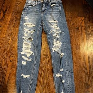 Jeans blue stretchy mom jeans